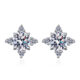 luxury 1.00 carat moissanite S925 silver stud earrings