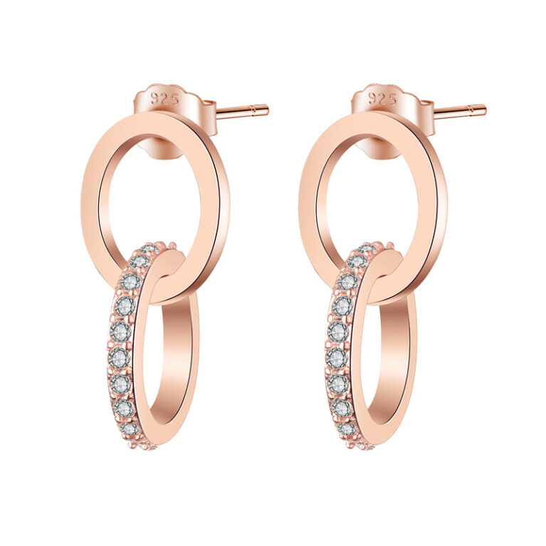 luxury double hoop earrings
