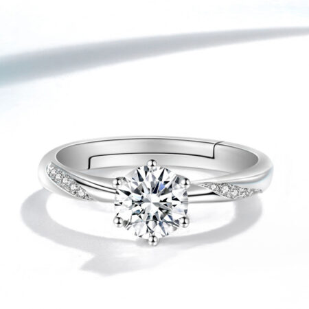 Luxury zircon stoned proposal ring