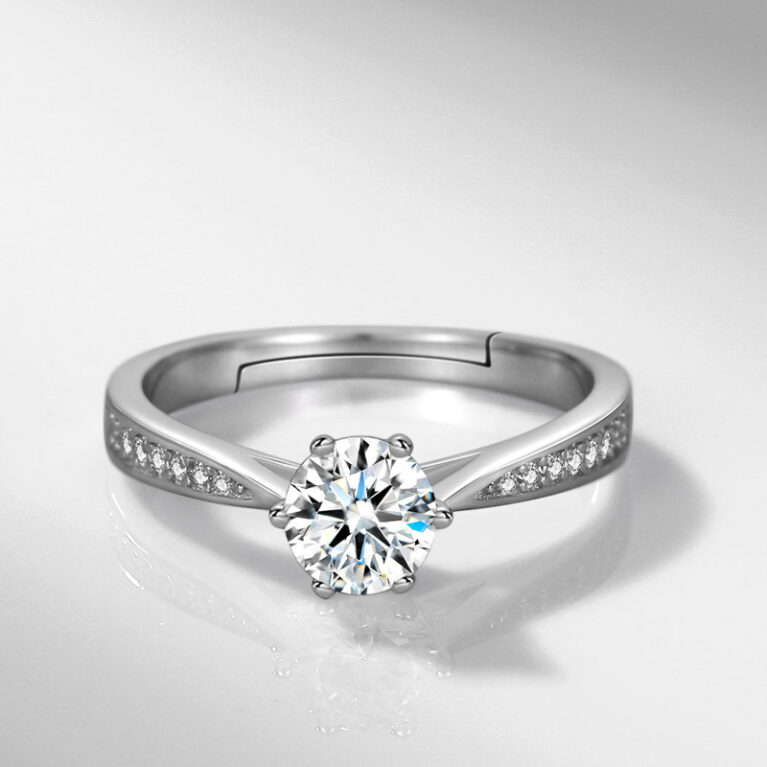 luxury romantic zircon stoned adjustable ring