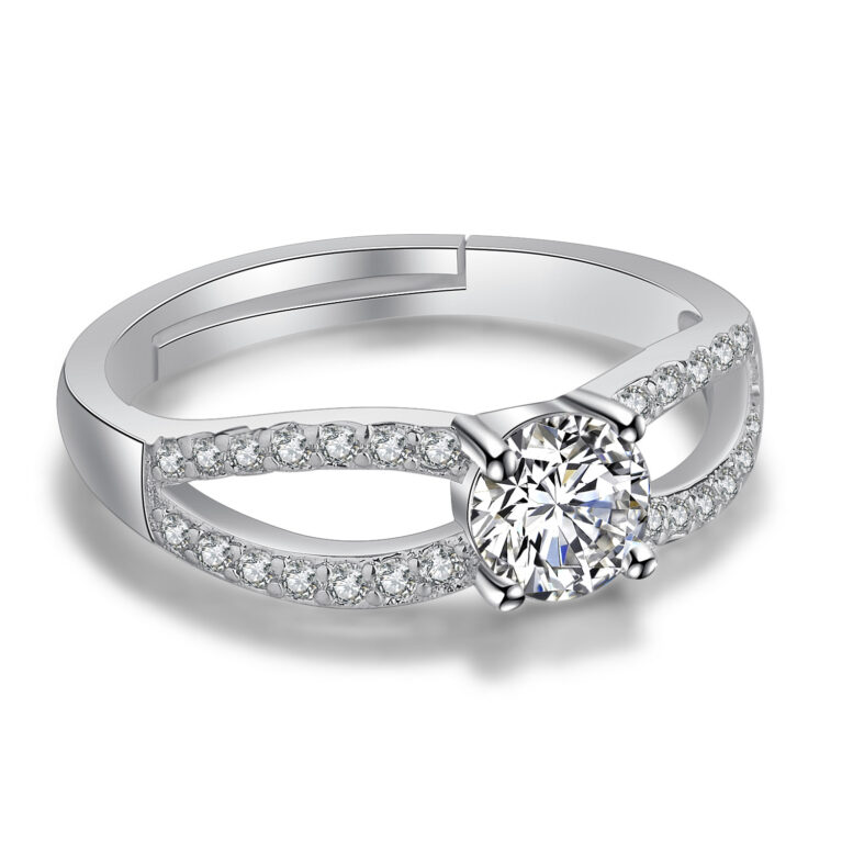 Zircon stoned promise ring