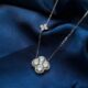 Sterling flower necklace