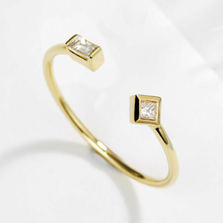 Double stone open ring