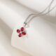 925 sterling silver ruby gemstone pendant necklace