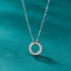 S925 silver circle pedant necklace