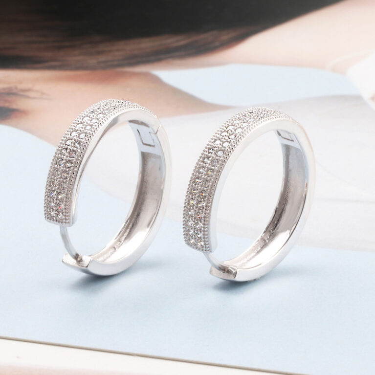 luxury round hoop earrings