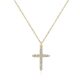 "Cross" Necklace, 18K Gold Plated