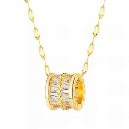 Delicate 18K Gold-Plated Necklace with Cubic Zirconia Pendant