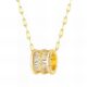 Delicate 18K Gold-Plated Necklace with Cubic Zirconia Pendant