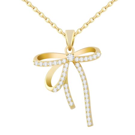 Elegant 18K Gold-Plated Necklace with Cubic Zirconia Pendant