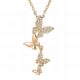 "Butterflies" Necklace, 18K Gold Plated