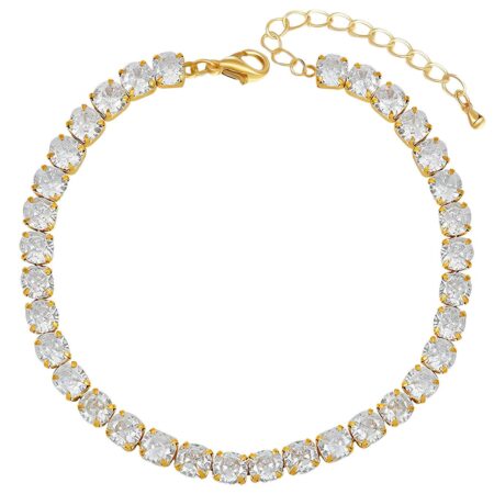 "Tennis" Bracelet, 18K Gold Plated