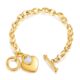 "Hearts" Bracelet, 18K Gold Plated