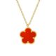 "Flower" Necklace, 18K Gold Plated