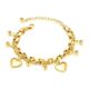 "Hearts" Bracelet, 18K Gold Plated