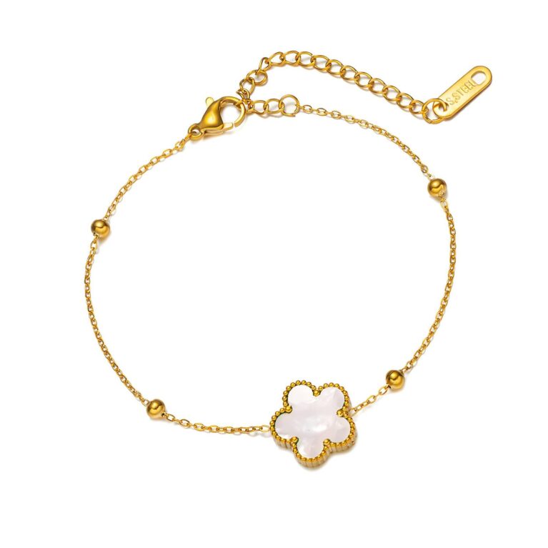 "Flower" Bracelet, 18K Gold Plated