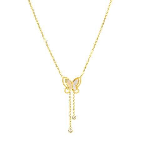 "Butterfly" Necklace, 18K Gold Plated