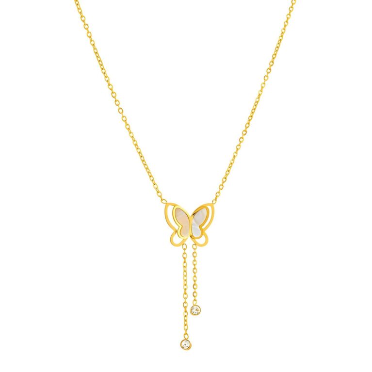 "Butterfly" Necklace, 18K Gold Plated