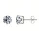 Luxury zircon stud Earrings, Stainless Steel