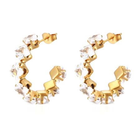 Earrings, 18K Gold Plated