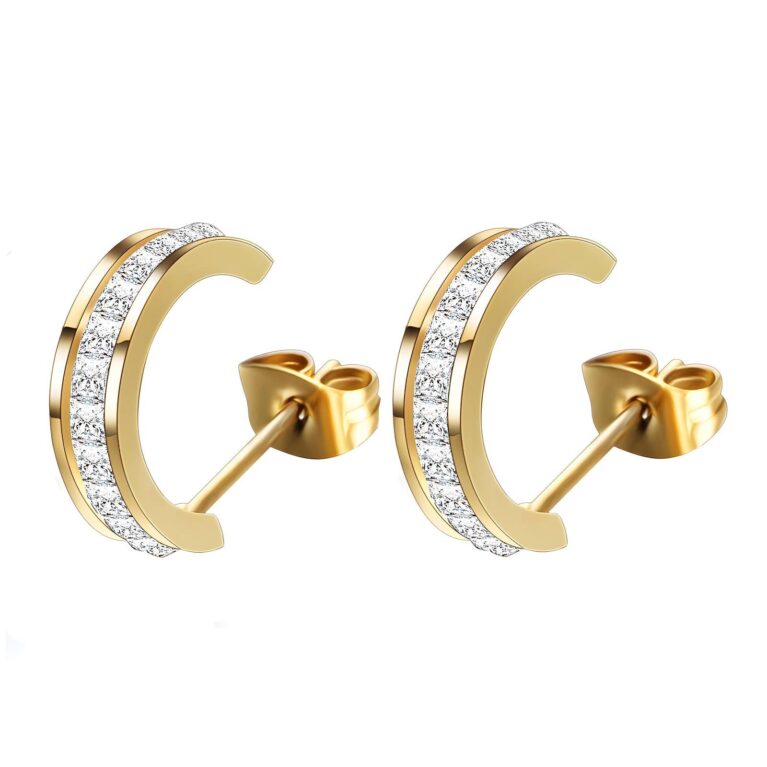 Earrings, 18K Gold Plated