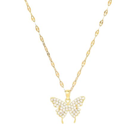 "Butterfly" Necklace, 18K Gold Plated