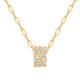 18K Gold CZ Pendant Necklace