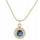 18K Gold CZ Pendant Necklace