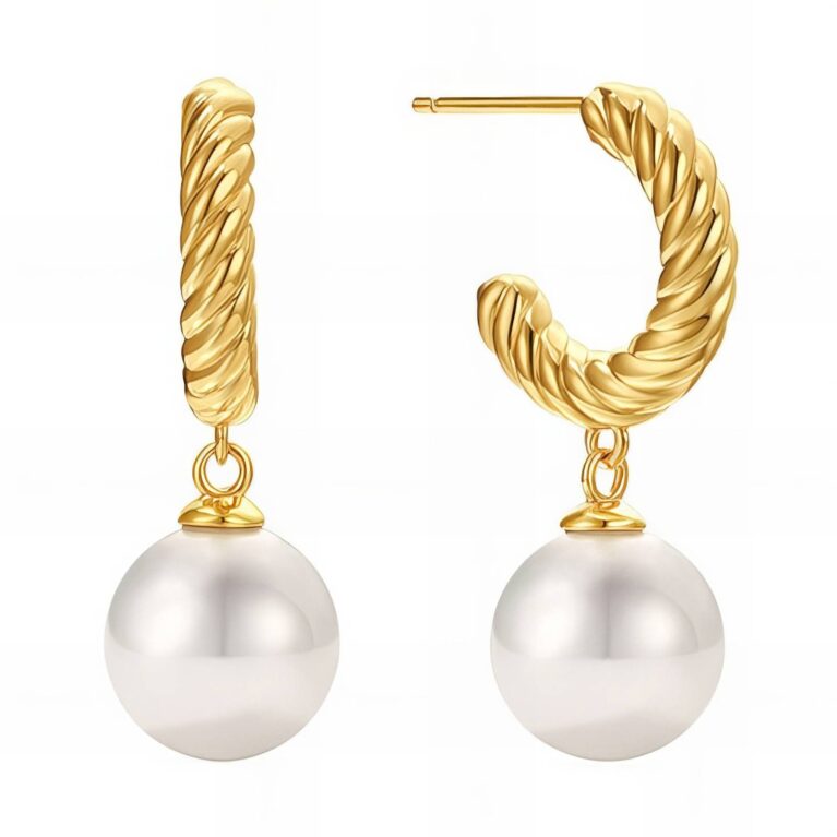 Earrings, 18K Gold Plated