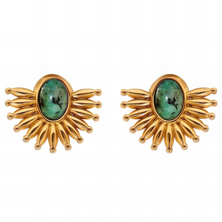 Earrings, 18K Gold Plated