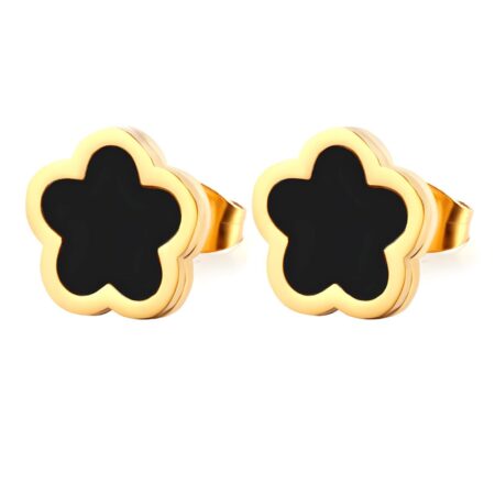 "Flowers" Earrings, 18K Gold Plated