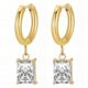 CZ Stoned Luxury Earrings, 18K Gold Plated