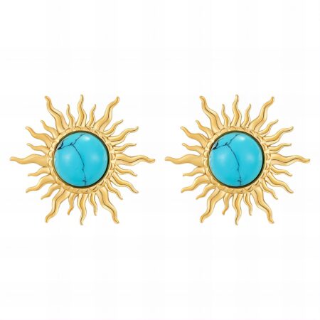 "Suns" Earrings, 18K Gold Plated