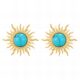 "Suns" Earrings, 18K Gold Plated