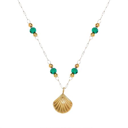 Beaded 18K Gold-Plated Stainless Steel Necklace