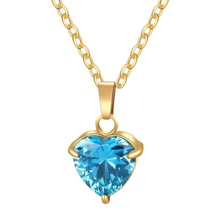 "Heart" Necklace, 18K Gold Plated