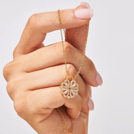 "Flower" Necklace, 18K Gold Plated