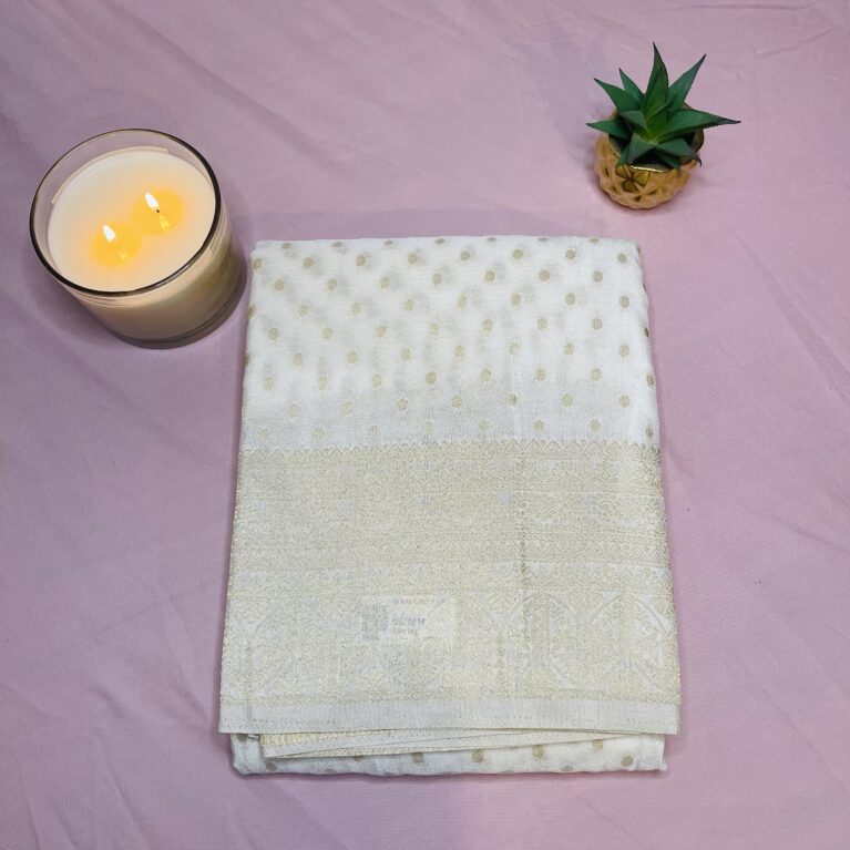 Elegant Banarasi Silk Saree for Women Lightweight Soft Silk Saree with Minimal saree Work Blouse Included