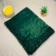 Emerald Green Shimmer Saree with Velvet Round Work Border | Lightweight Party Wear Saree with Blouse Included