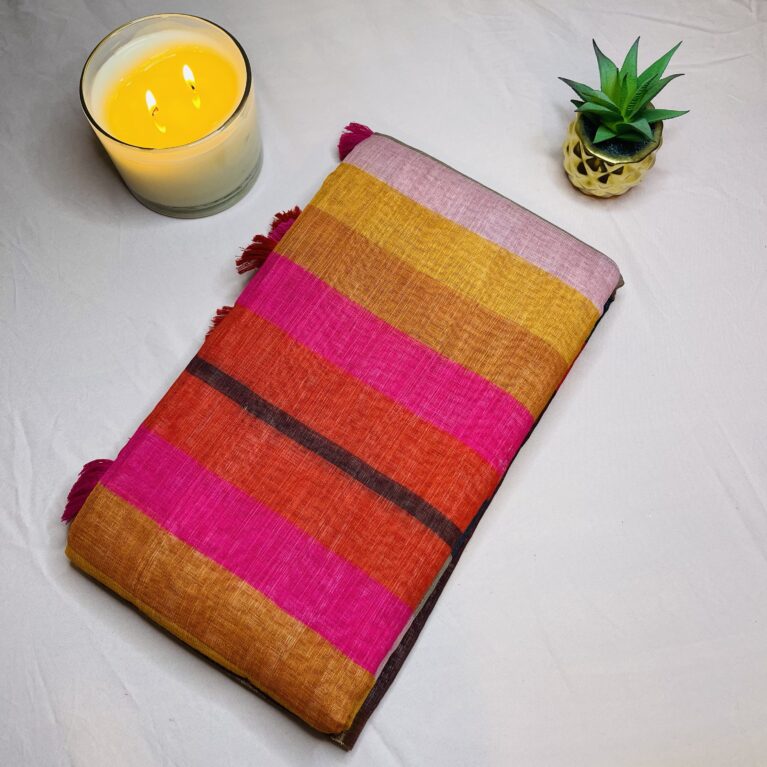 Multi Colour Chanderi Silk Saree | Lightweight Elegant Ethnic Wear for Festive & Casual Occasions