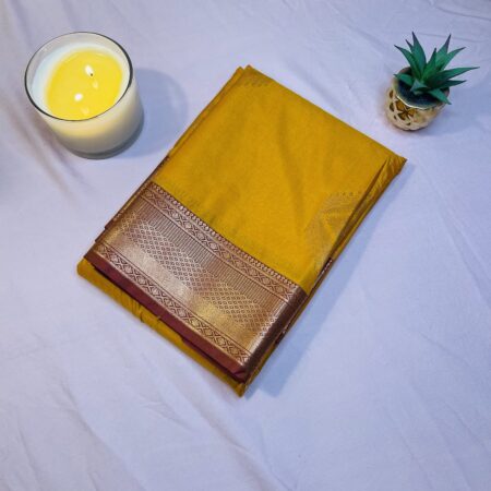 Premium Soft Silk Saree in Mustard Yellow with Rich Woven Border | Blouse Included | Festive & Wedding Wear