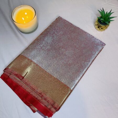 Banarasi Tissue Silk Saree with Traditional Woven Motifs | Blouse Included