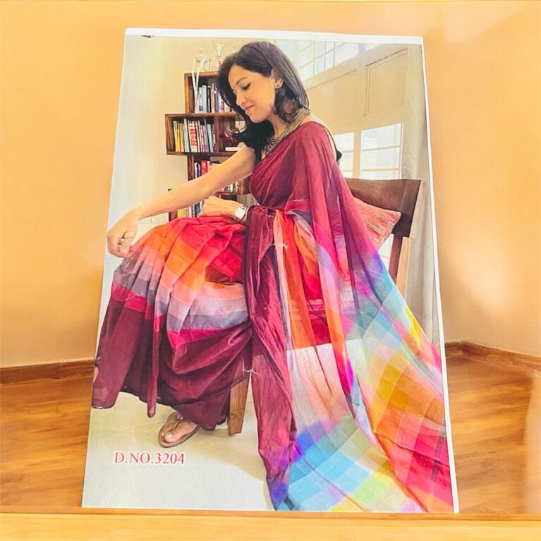 Multi Colour Chanderi Silk Saree | Lightweight Elegant Ethnic Wear for Festive & Casual Occasions