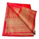 Rose Red Pure Silk Saree with Rich Gold Zari Weaving | Traditional Banarasi Style Silk Saree