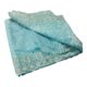 Elegant Aqua Blue Lightweight Net Saree with Floral Embroidery & Bead Work