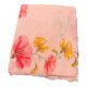 Semi Linen Floral Print Lightweight Saree | Soft Pastel Pink Summer Wear Saree with Elegant Flower Design