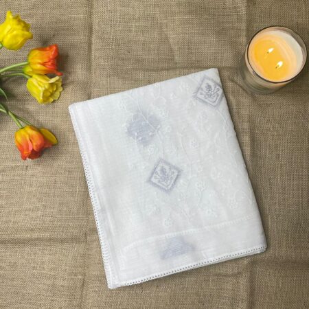 Net Cotta Saree with All-Over Thread Work