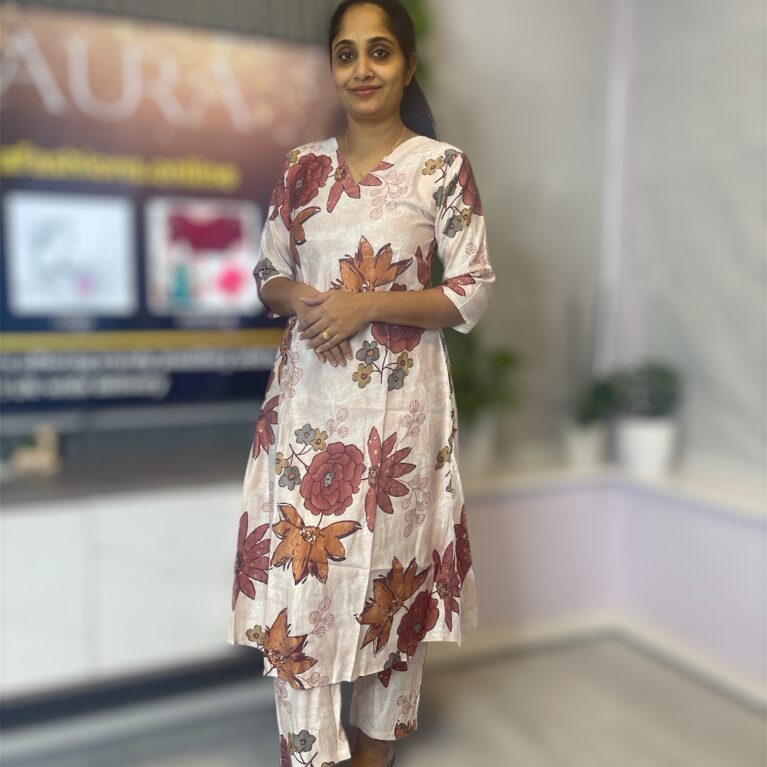 Vatican Silk A-Line Co-Ord Set for Women | Printed Ethnic Wear