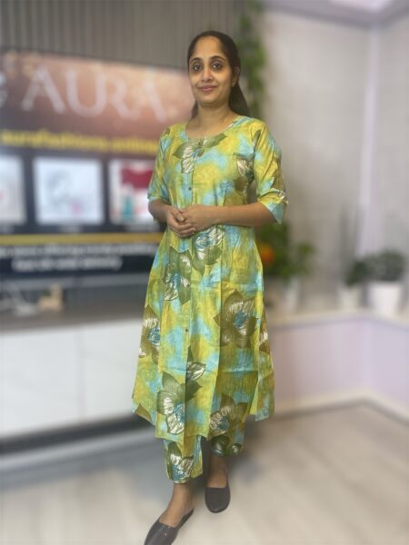 Vatican Silk A-Line Co-Ord Set for Women | Printed Ethnic Co-Ord